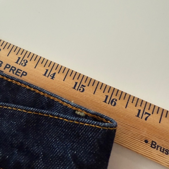 Zara Dark Wash Straight / Wide Leg Jeans - 8 - Picture 4 of 8